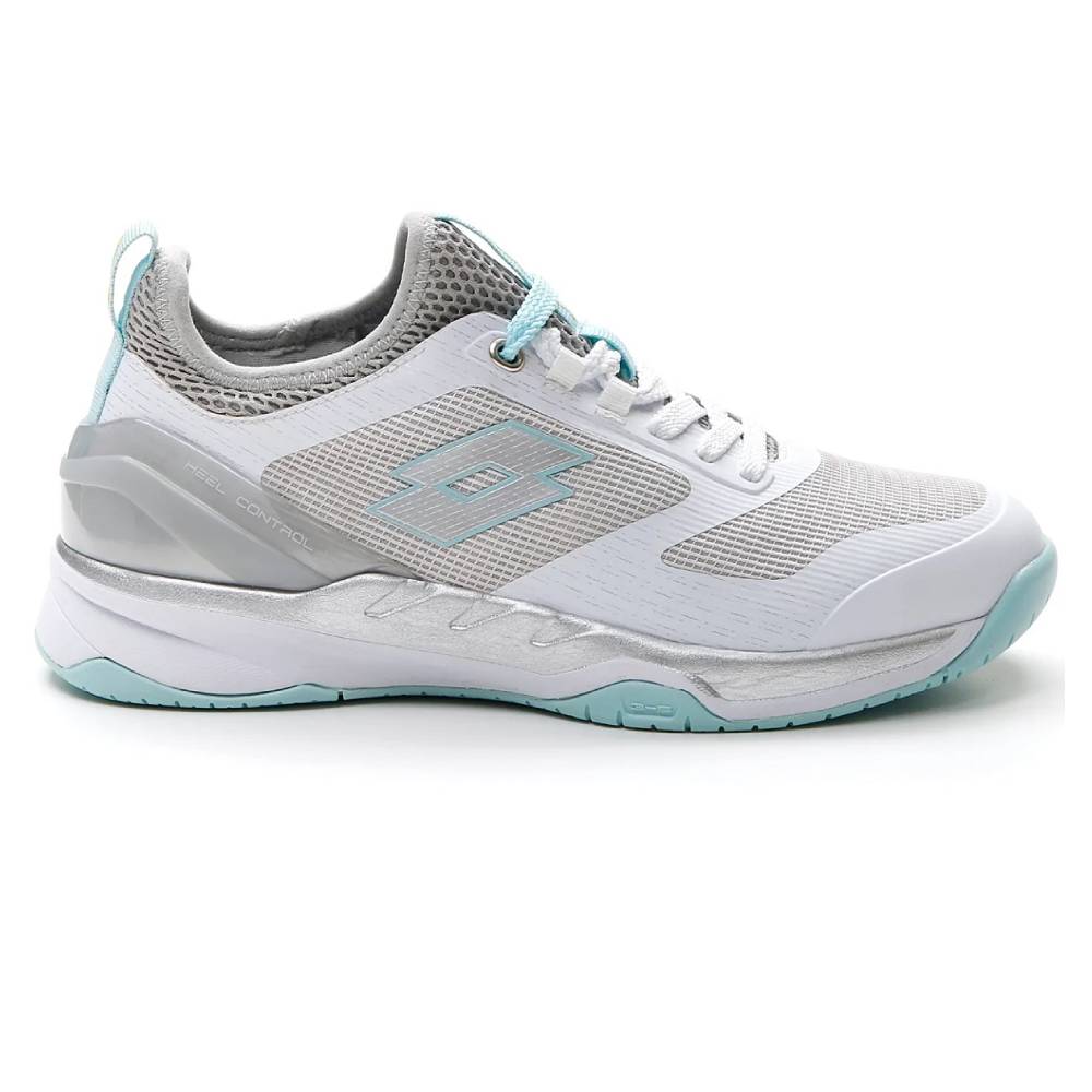 Lotto Mirage 200 Speed Women's Tennis Shoe (White/Silver) - RacquetGuys.ca