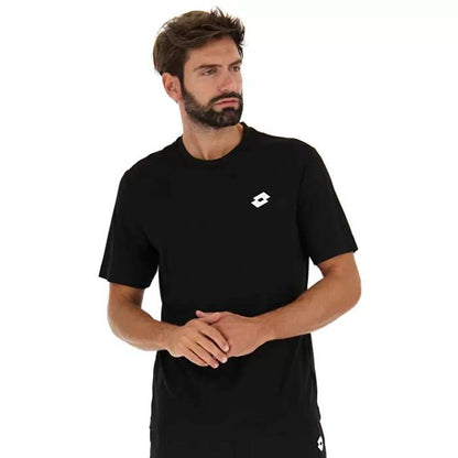 Lotto Men's Core Tee Top (Black) - RacquetGuys.ca