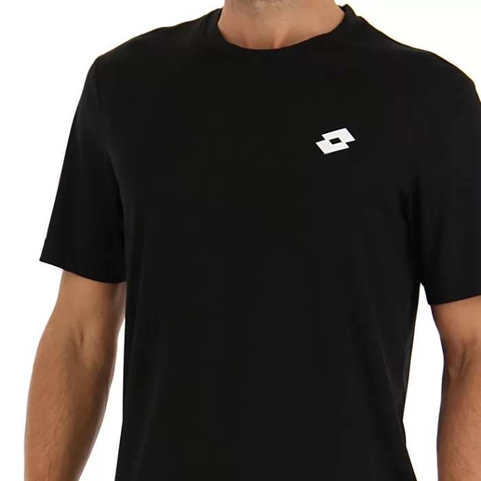 Lotto Men's Core Tee Top (Black) - RacquetGuys.ca