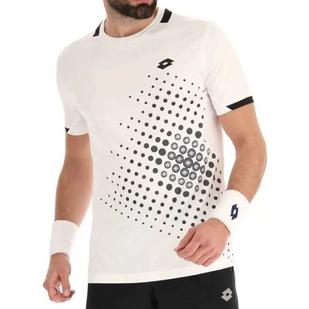 Lotto Men's Top IV 1 Top (White/Black) - RacquetGuys.ca