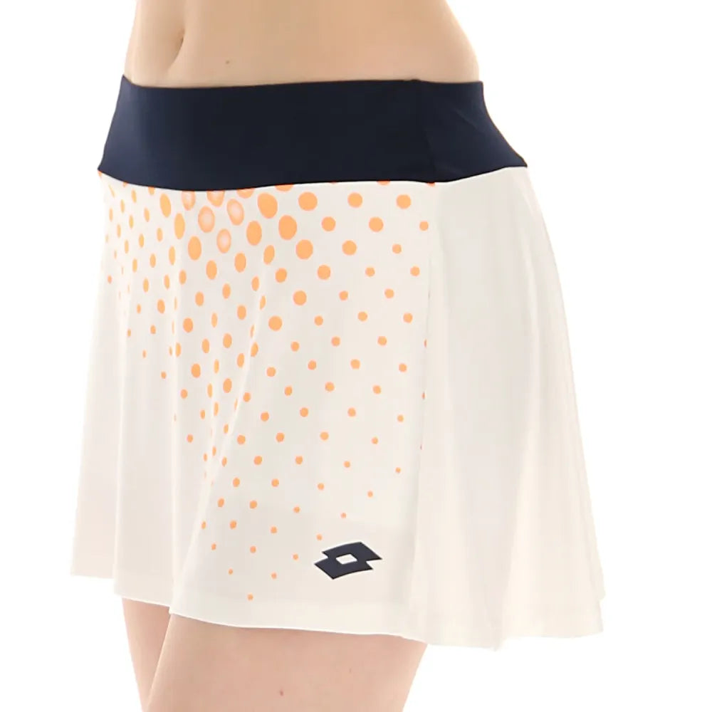 Lotto Women's Top IV Skirt (Bright White/Orange) - RacquetGuys.ca