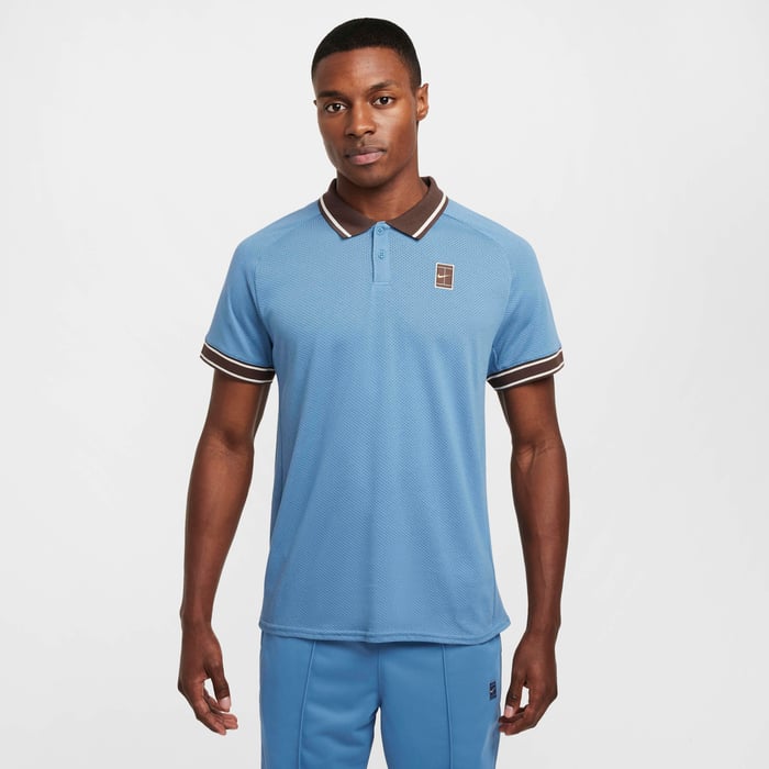 Nike Men's Court Heritage Polo (Aegean Storm Blue) - RacquetGuys.ca