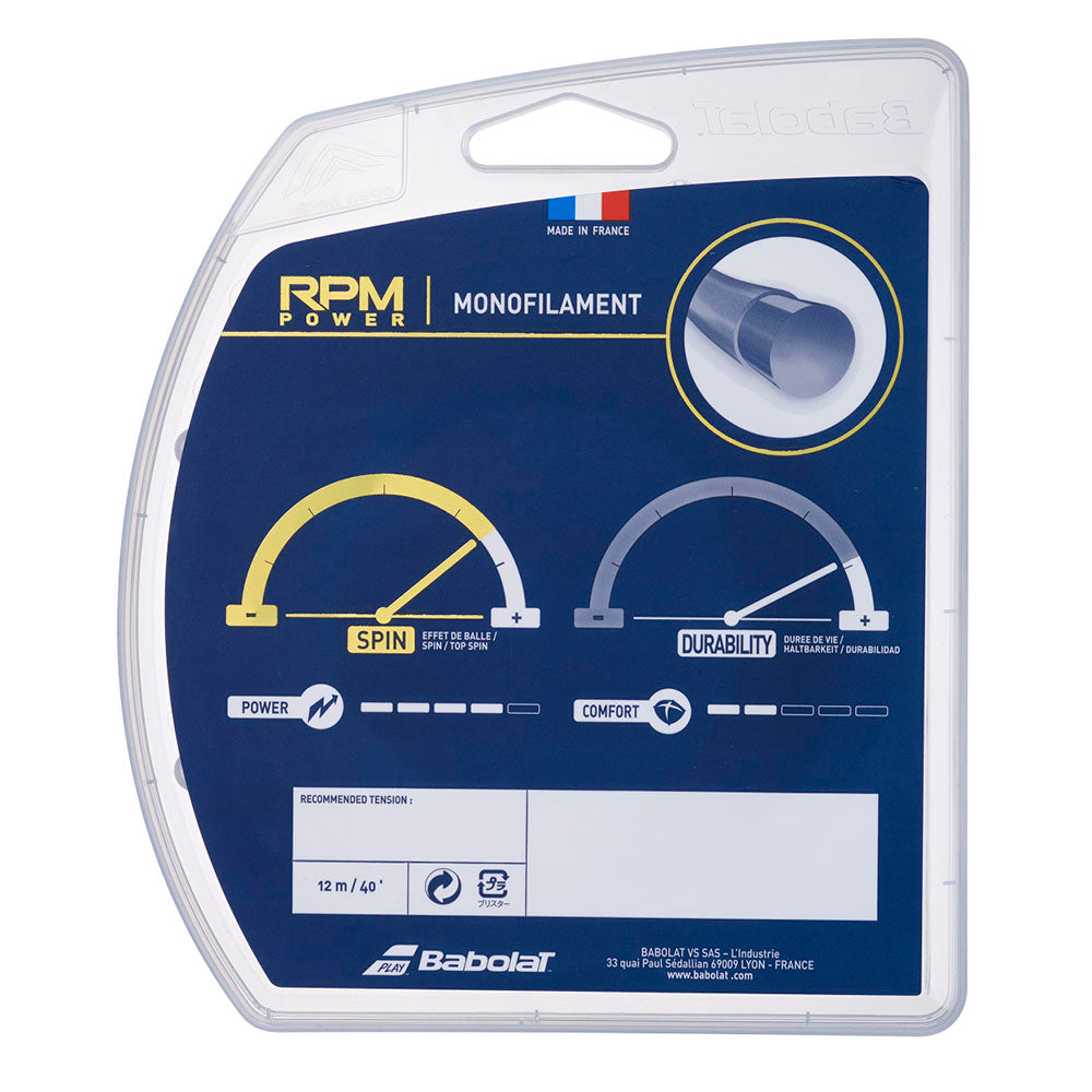 Babolat RPM Power 17/1.25 Tennis String (Blue) - RacquetGuys.ca