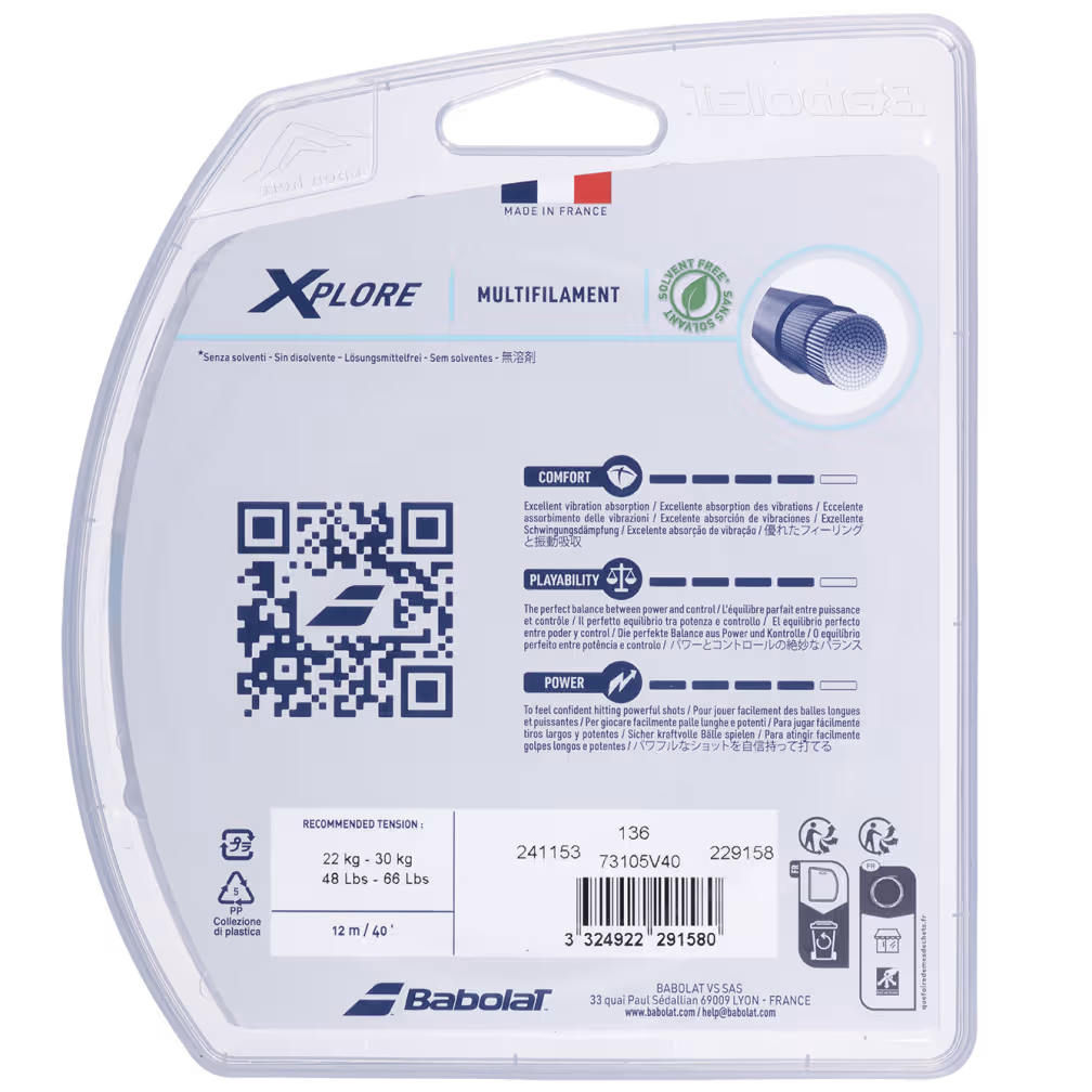 Babolat Xplore 16/1.30 Tennis String (Blue) - RacquetGuys.ca
