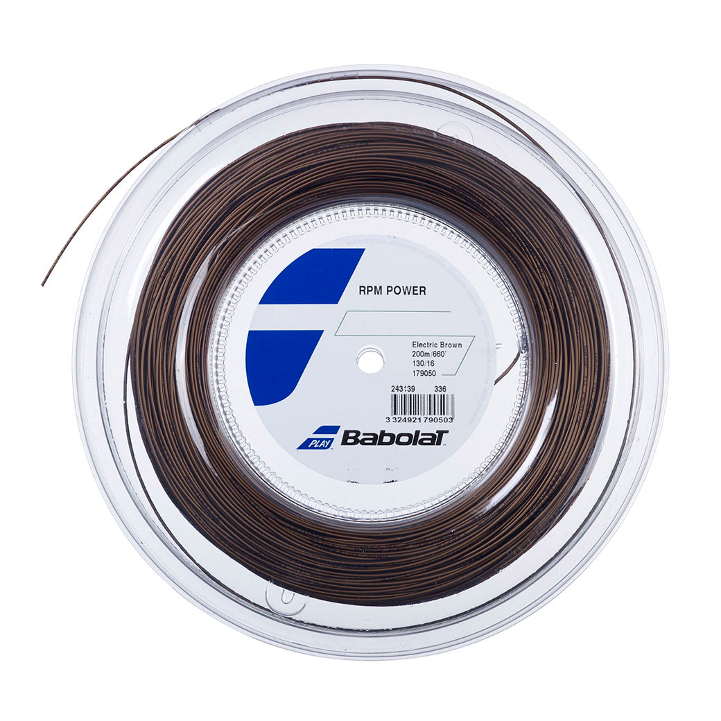 Babolat RPM Power 16/1.30 Tennis String Reel (Electric Brown) - RacquetGuys.ca