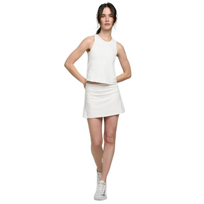 Lija Women's Elite Baton Tank (White) - RacquetGuys.ca