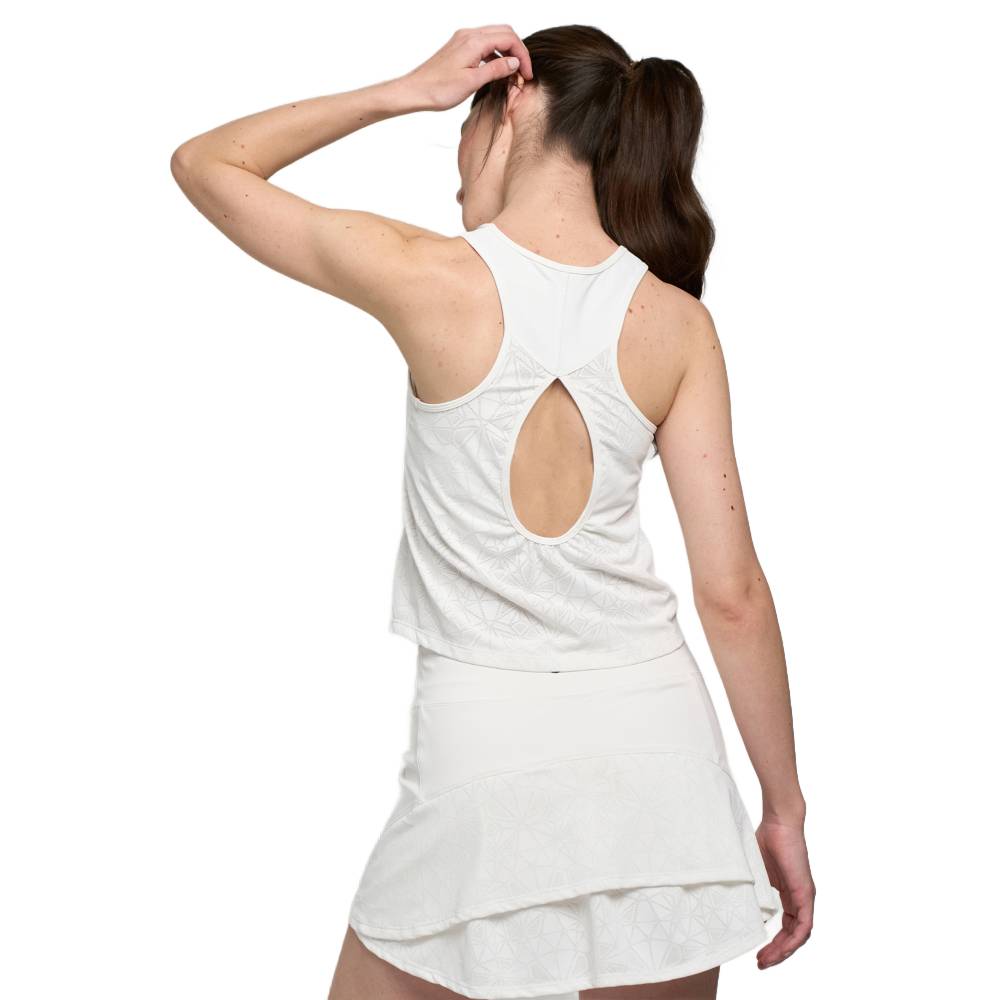 Lija Women's Elite Baton Tank (White) - RacquetGuys.ca