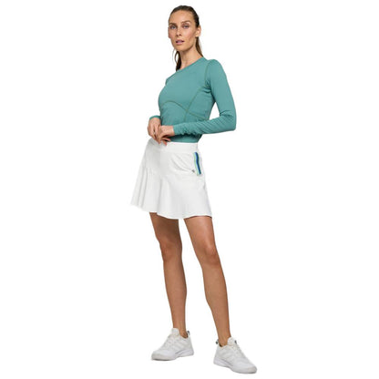 Lija Women's Nevo Dash Skort (White/Multi) - RacquetGuys.ca