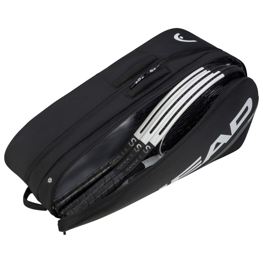 Head Tour L 9 Racquet Bag Black/White - RacquetGuys.ca