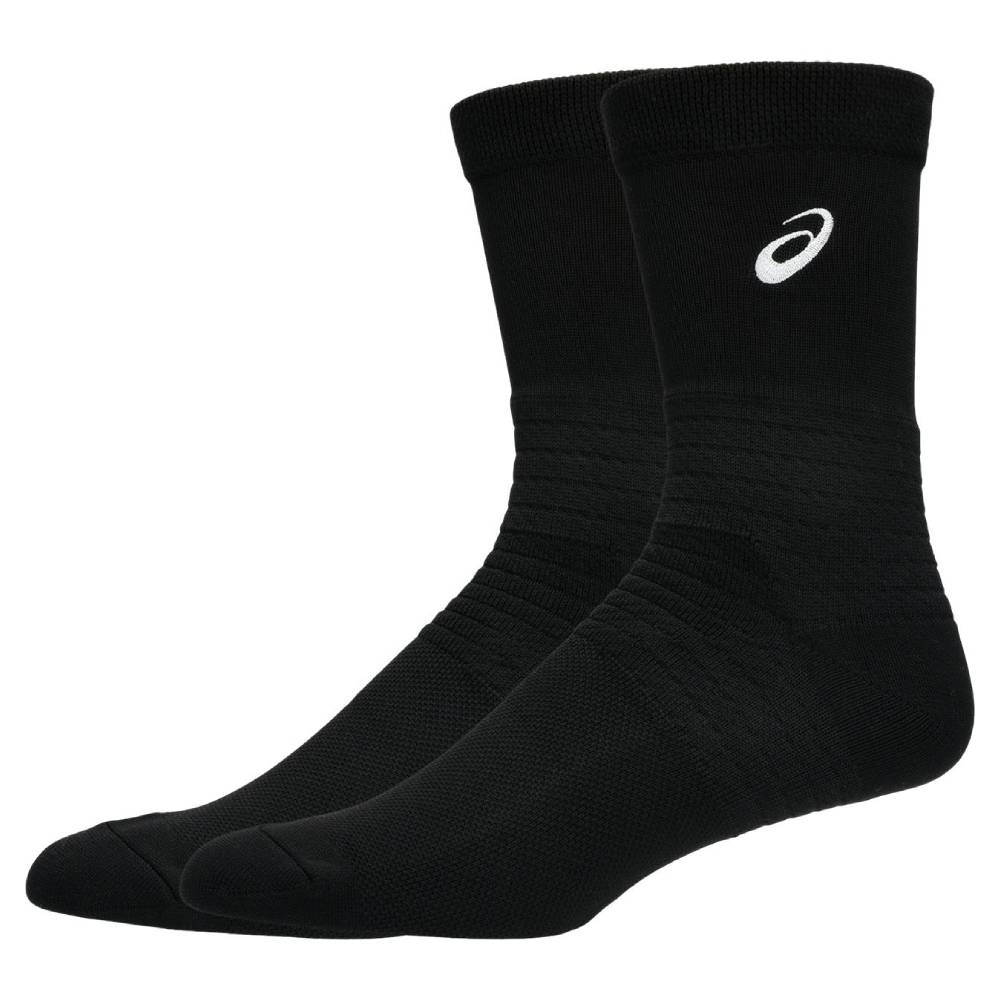 Asics Resolution Crew Socks (Performance Black) - RacquetGuys.ca