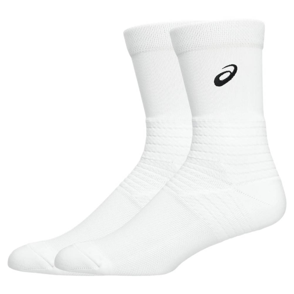 Asics Resolution Crew Socks (Brilliant White) - RacquetGuys.ca