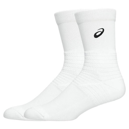 Asics Resolution Crew Socks (Brilliant White) - RacquetGuys.ca