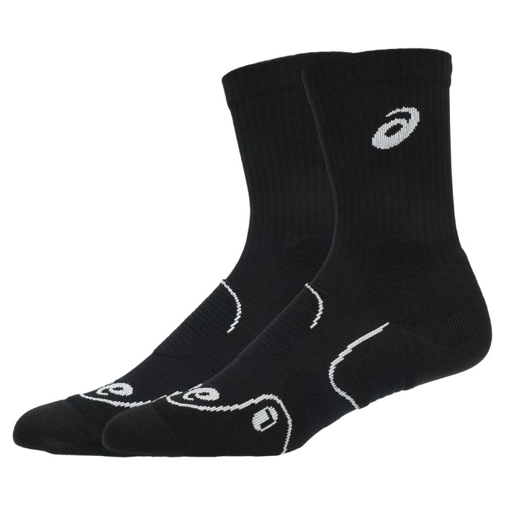Asics Court+Tennis Crew Sock (Performance Black) - RacquetGuys.ca