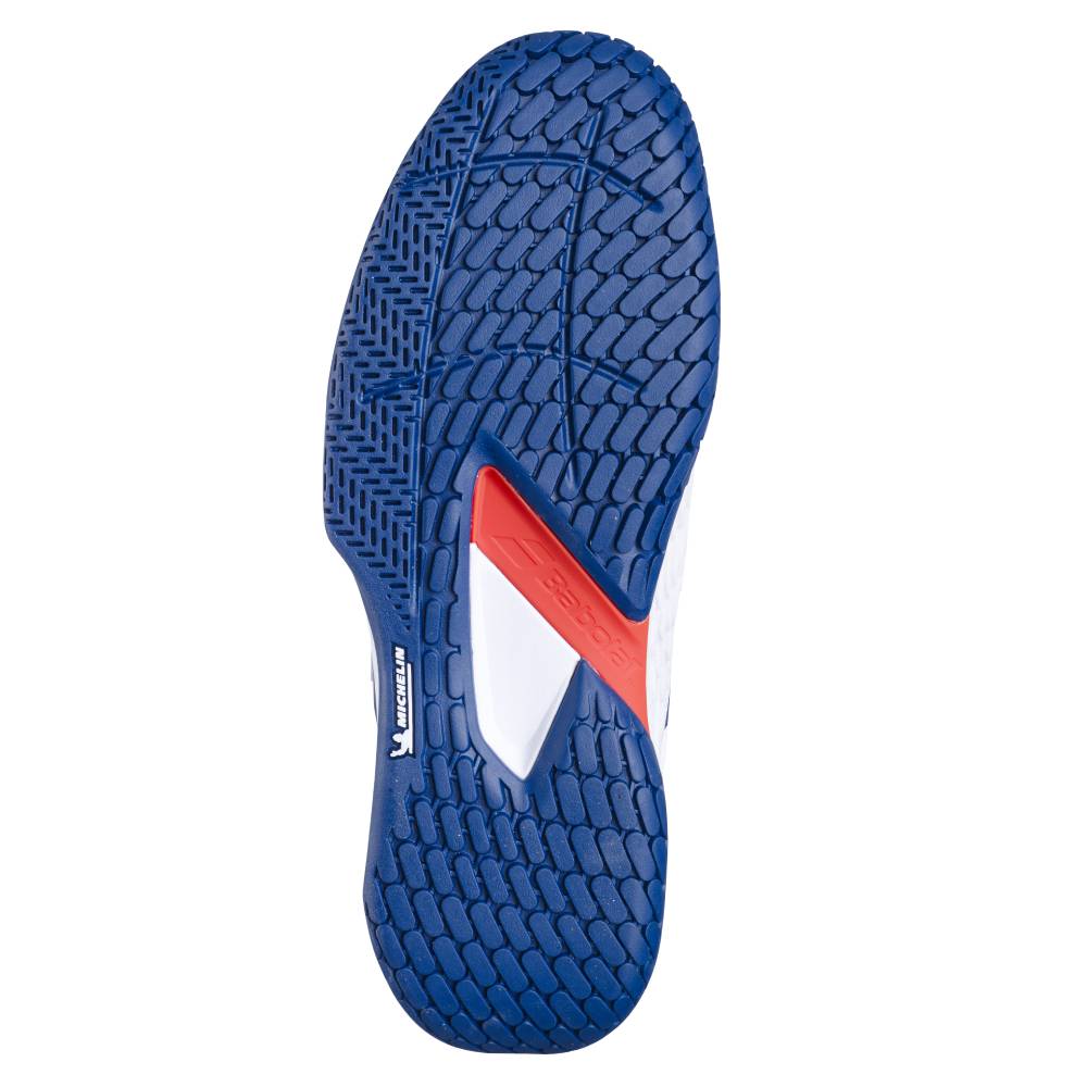 Babolat Propulse Fury 3 AC Men's Tennis Shoe (White/Blue) - RacquetGuys.ca