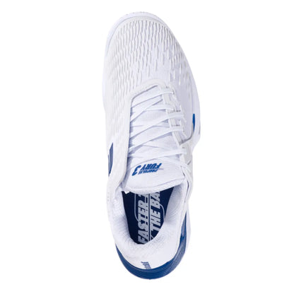 Babolat Propulse Fury 3 AC Men's Tennis Shoe (White/Blue) - RacquetGuys.ca