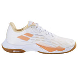 Babolat Shadow Tour Women's Indoor Court Shoe (White/Yellow) - RacquetGuys.ca