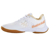 Babolat Shadow Tour Women's Indoor Court Shoe (White/Yellow) - RacquetGuys.ca