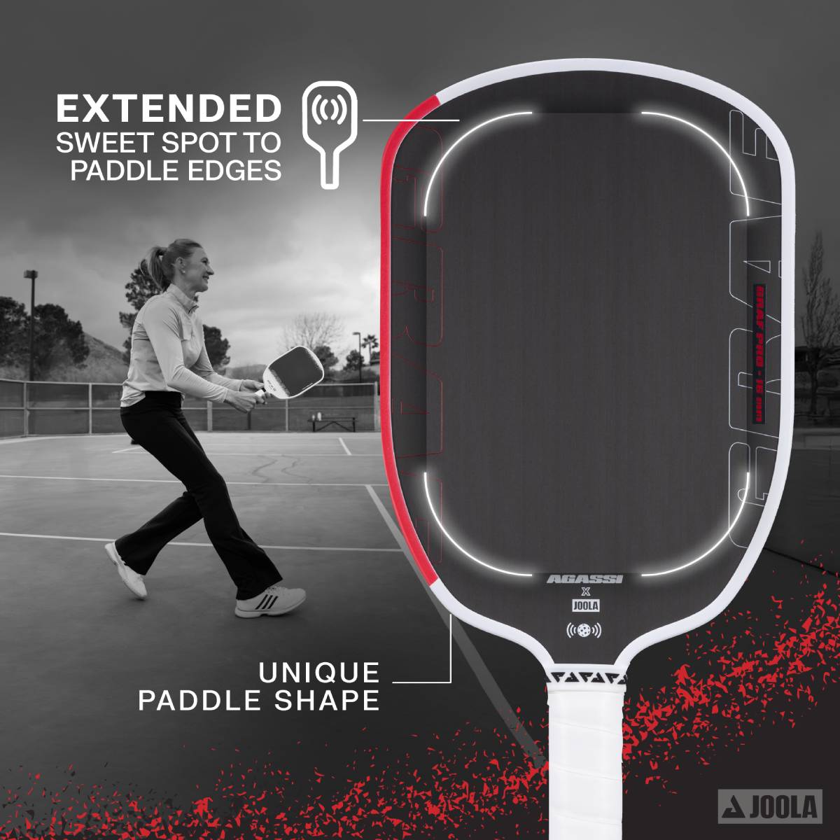 JOOLA Steffi Graf Pro 16mm Pickleball Paddle