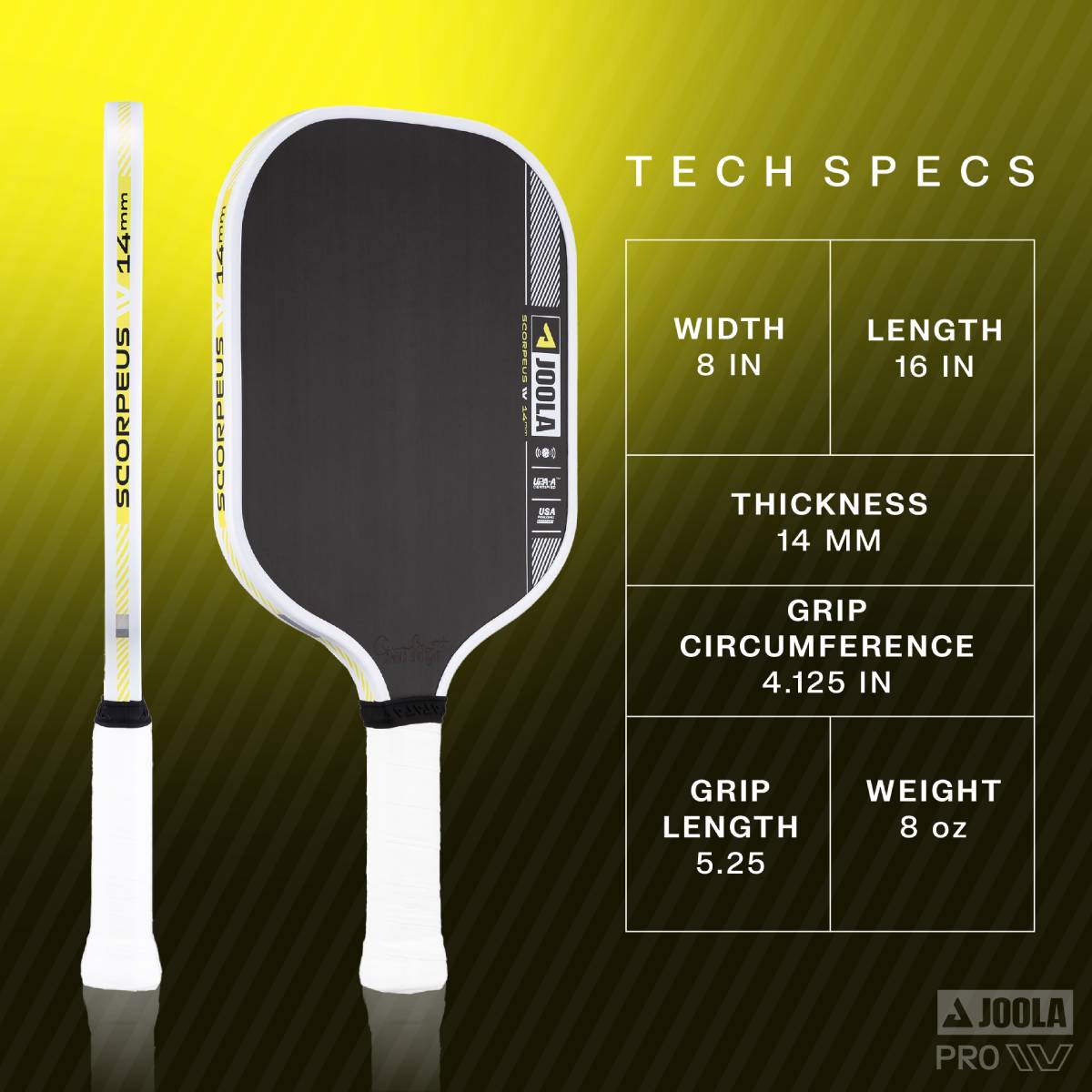 JOOLA Anna Bright Scorpeus Pro IV 14mm Pickleball Paddle