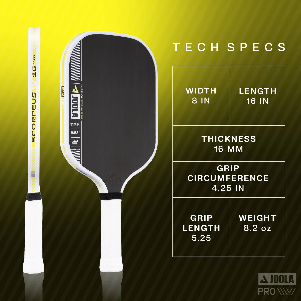 JOOLA Collin Johns Scorpeus Pro IV Pickleball Paddle – RacquetGuys.ca