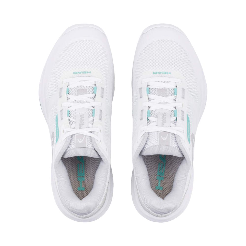 Head Revolt Evo 5.0 Women's Tennis Shoe (White/Light Grey) - RacquetGuys.ca