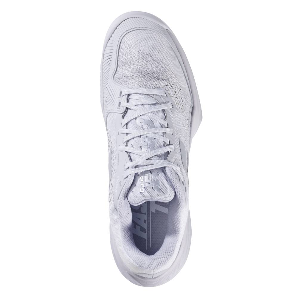 Babolat Jet Mach 3 AC Women's Tennis Shoe (White/Grey) - RacquetGuys.ca