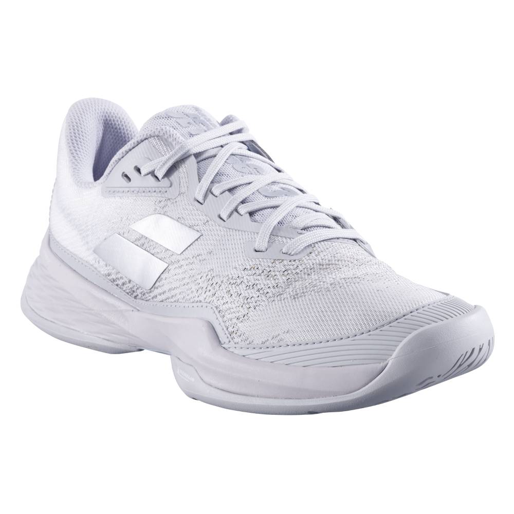Babolat Jet Mach 3 AC Women's Tennis Shoe (White/Grey) - RacquetGuys.ca