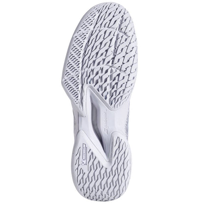 Babolat Jet Mach 3 AC Women's Tennis Shoe (White/Grey) - RacquetGuys.ca
