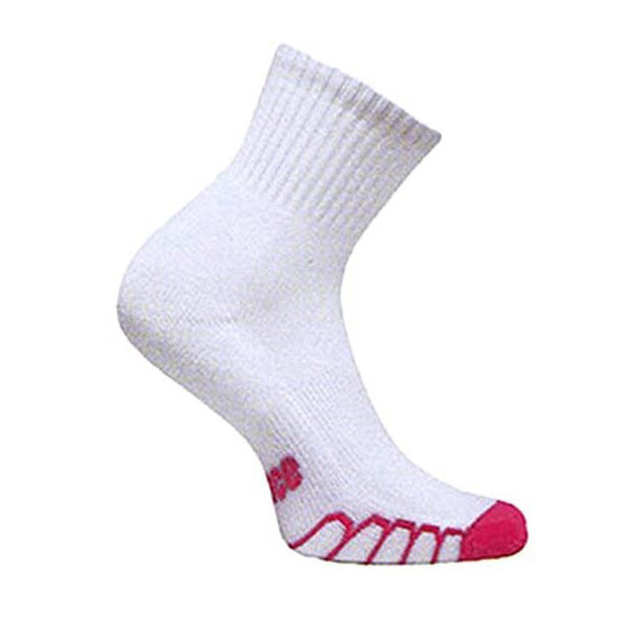 Prince Silver Series 1/4 Top Socks (White/Pink) - RacquetGuys.ca