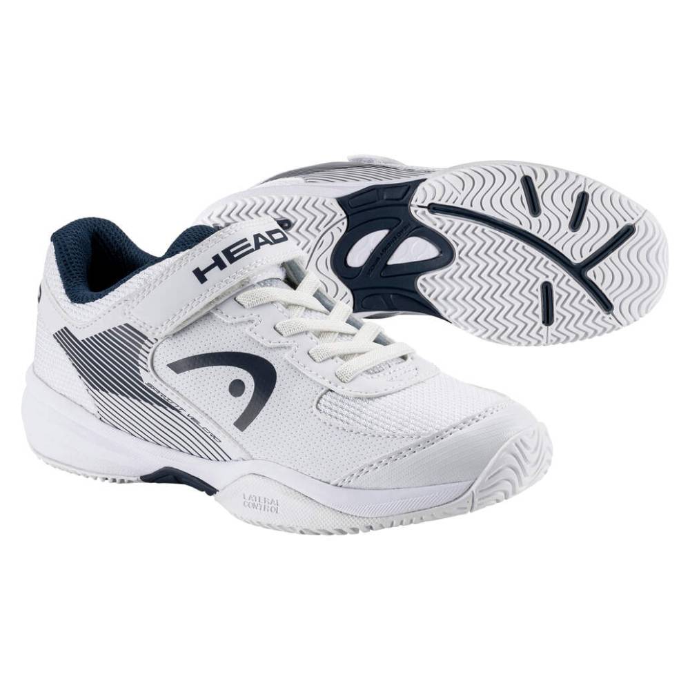 Head Sprint Velcro Junior Tennis Shoe (White/Blueberry) - RacquetGuys.ca