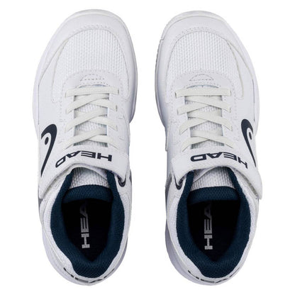 Head Sprint Velcro Junior Tennis Shoe (White/Blueberry) - RacquetGuys.ca