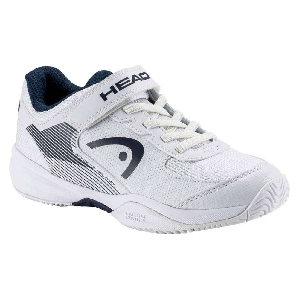 Head Sprint Velcro Junior Tennis Shoe (White/Blueberry) - RacquetGuys.ca