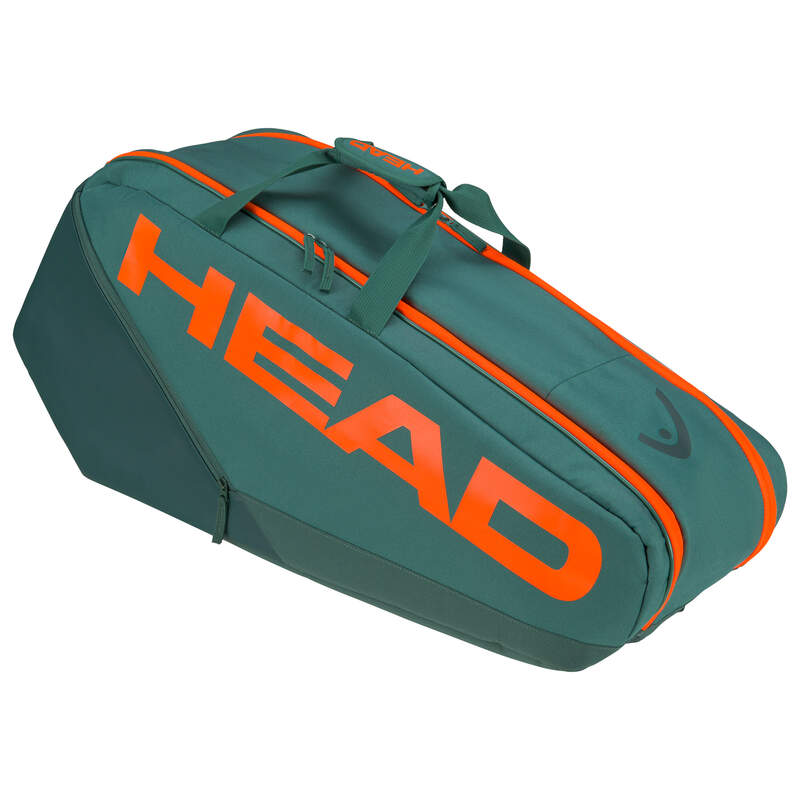 Head Pro Racquet Bag M (Green/Orange) - RacquetGuys.ca