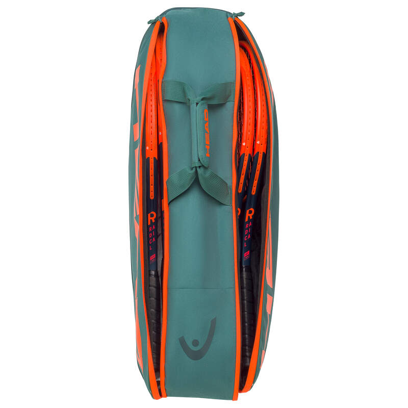 Head Pro Racquet Bag M (Green/Orange) - RacquetGuys.ca