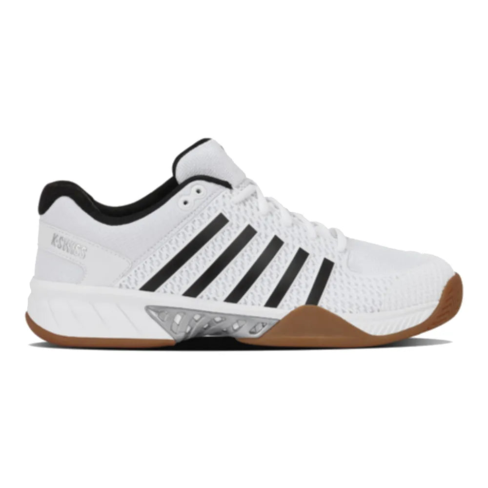 K-Swiss Express Light Men's indoor Shoe (White/Black/Silver) - Description & more images - RacquetGuys.ca