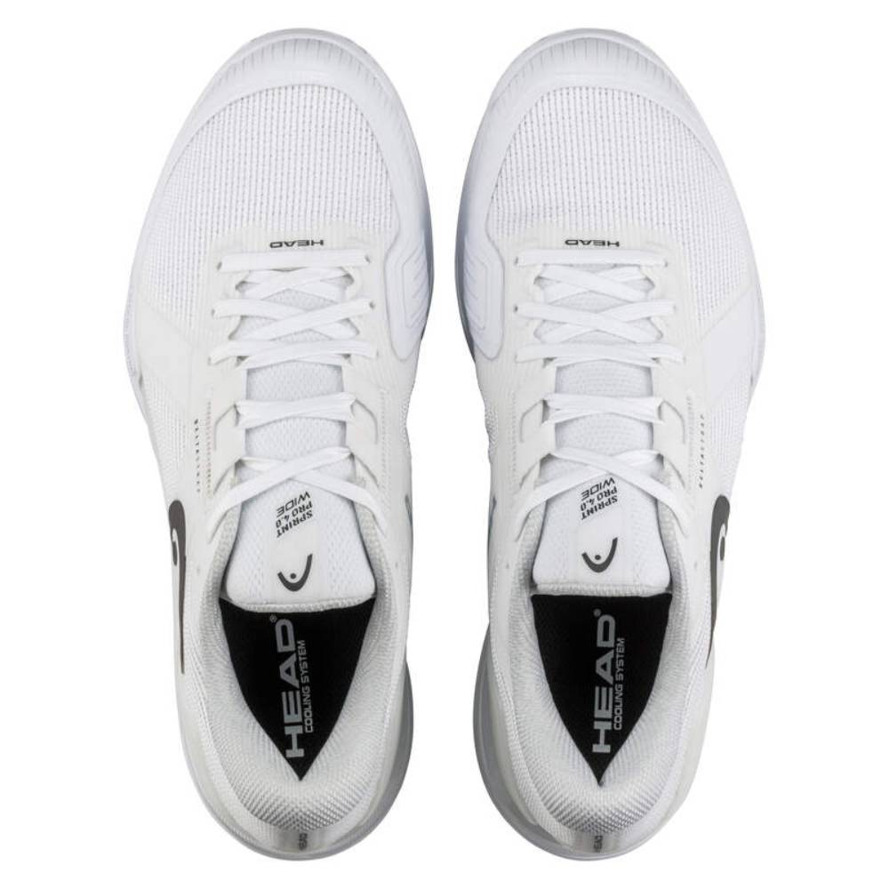 Head Sprint Pro 4.0 Wide Men's Tennis Shoe (White/Black) - RacquetGuys.ca