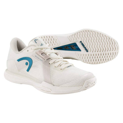 Head Sprint Pro 4.0 Women's Tennis Shoe (Chalk White/Twilight Blue) - RacquetGuys.ca
