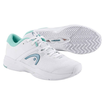 Head Revolt Evo 2.0 Women's Tennis Shoe (White/Turquoise) - RacquetGuys.ca