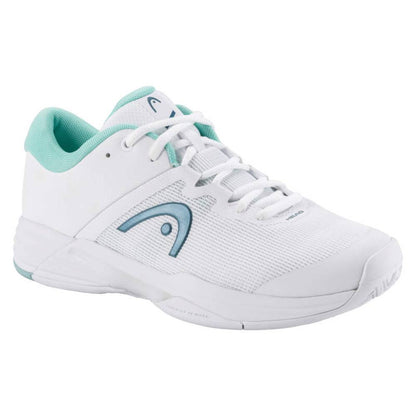 Head Revolt Evo 2.0 Women's Tennis Shoe (White/Turquoise) - RacquetGuys.ca