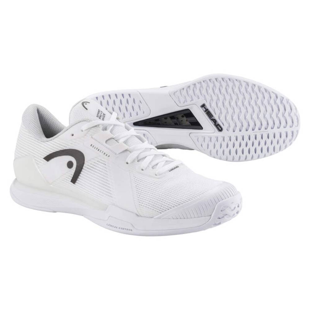 Head Sprint Pro 4.0 Wide Men's Tennis Shoe (White/Black) - RacquetGuys.ca