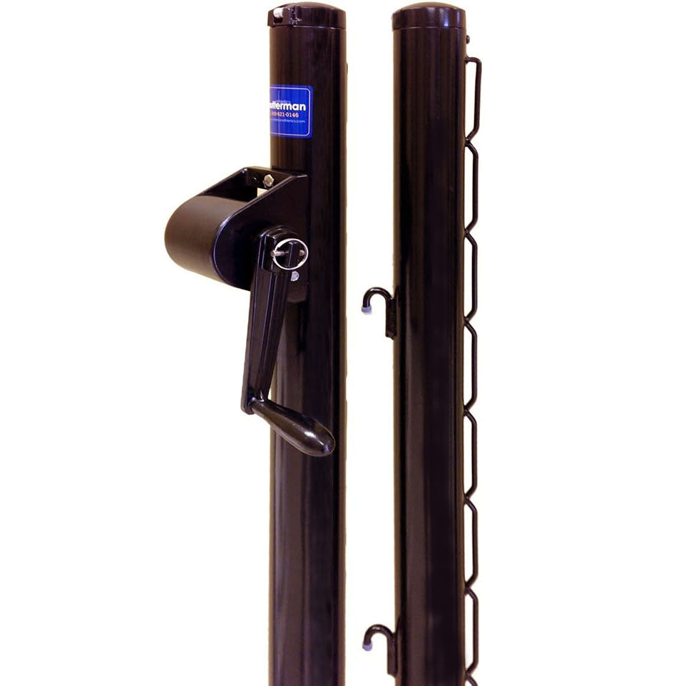 Premium Tennis Net Posts with External Winder (Black) - RacquetGuys.ca