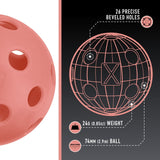 Franklin X-26 Indoor Pickleball Ball (Peach) - 100 Pack - RacquetGuys.ca
