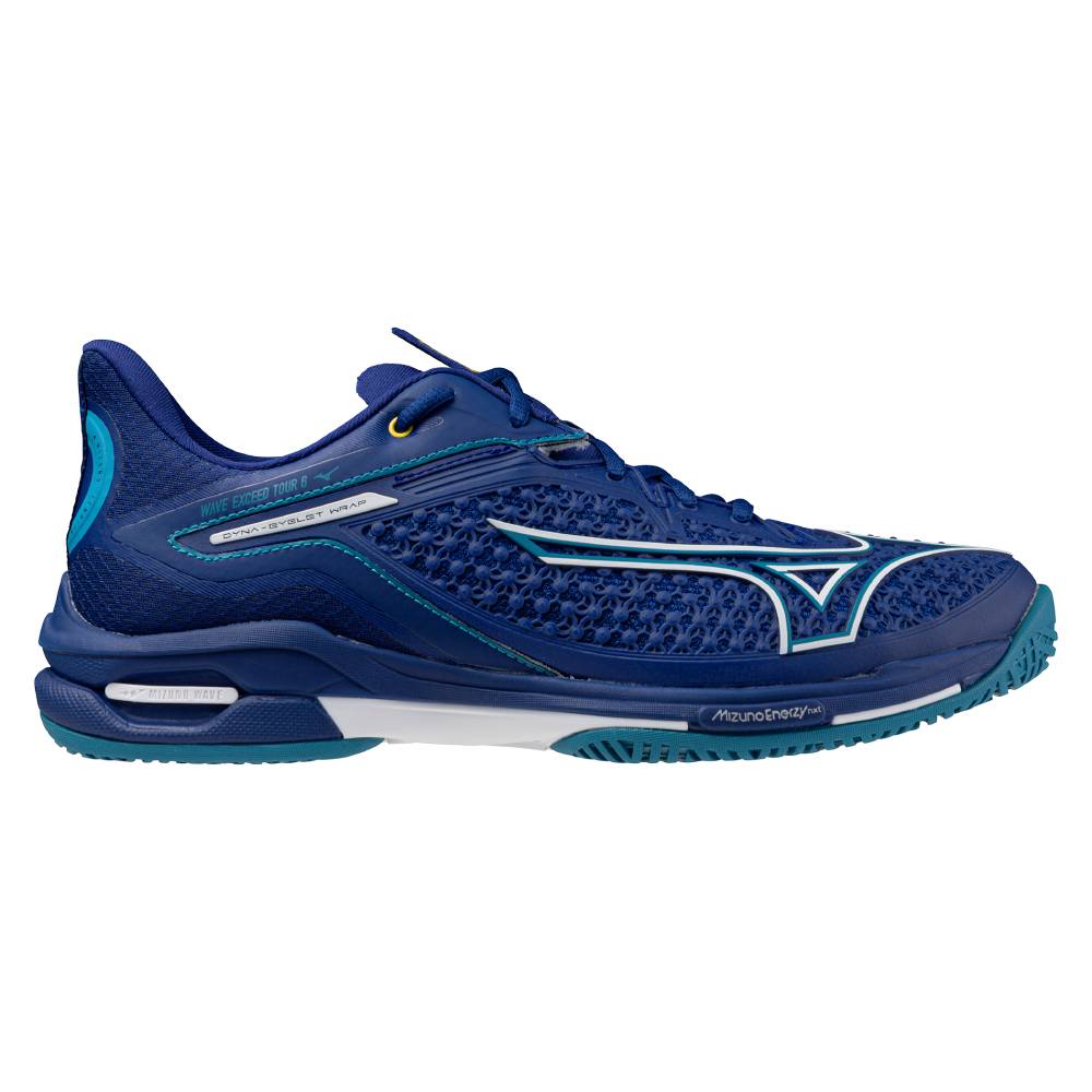 Mizuno Wave Exceed Tour 6 AC Men's Tennis Shoe (Bellwether Blue/White) - RacquetGuys.ca