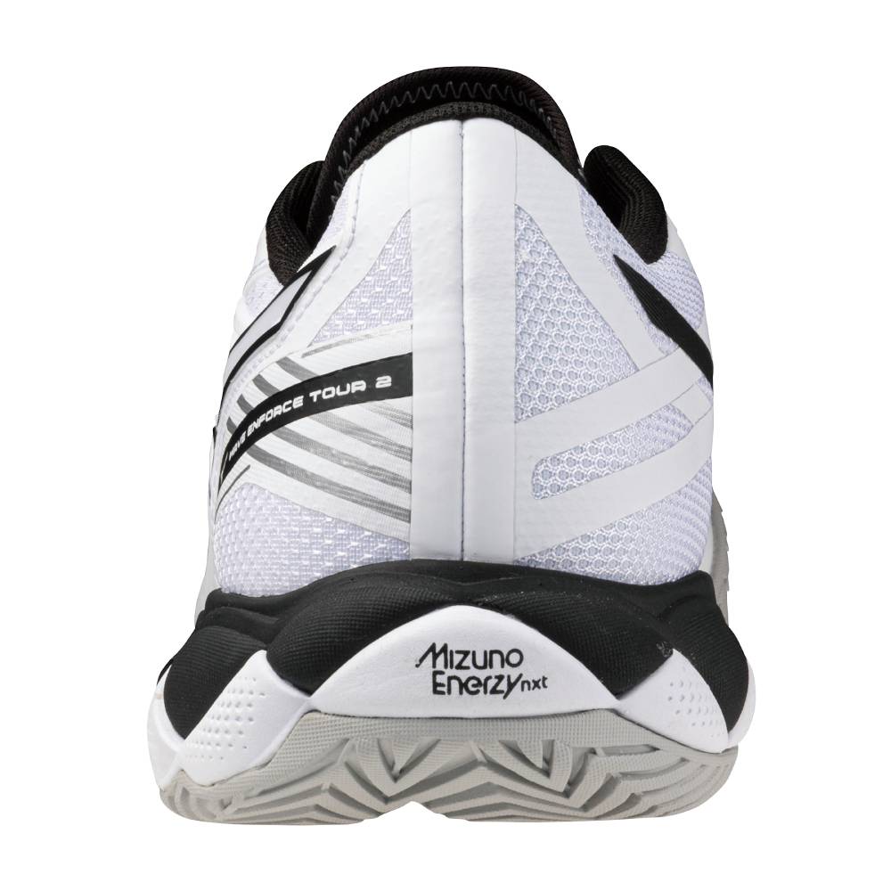 Mizuno Wave Enforce Tour 2 AC Men's Tennis Shoe (White/Black) - RacquetGuys.ca