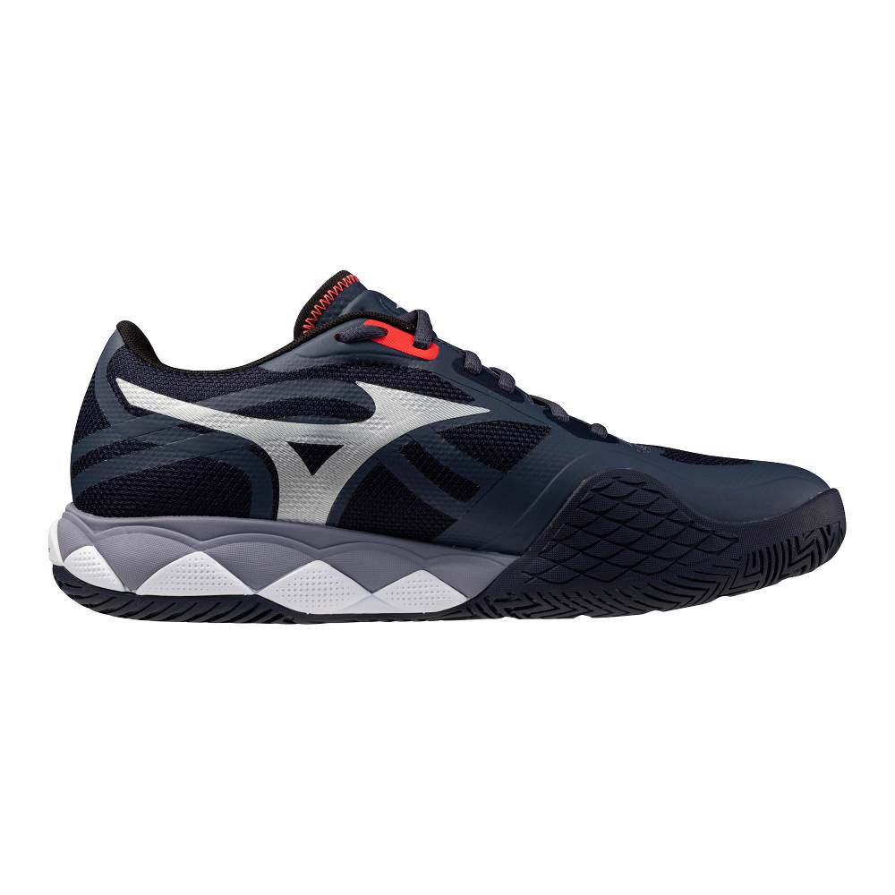 Mizuno Wave Enforce Tour 2 AC Men's Tennis Shoe (Odyssey Grey/White) - RacquetGuys.ca