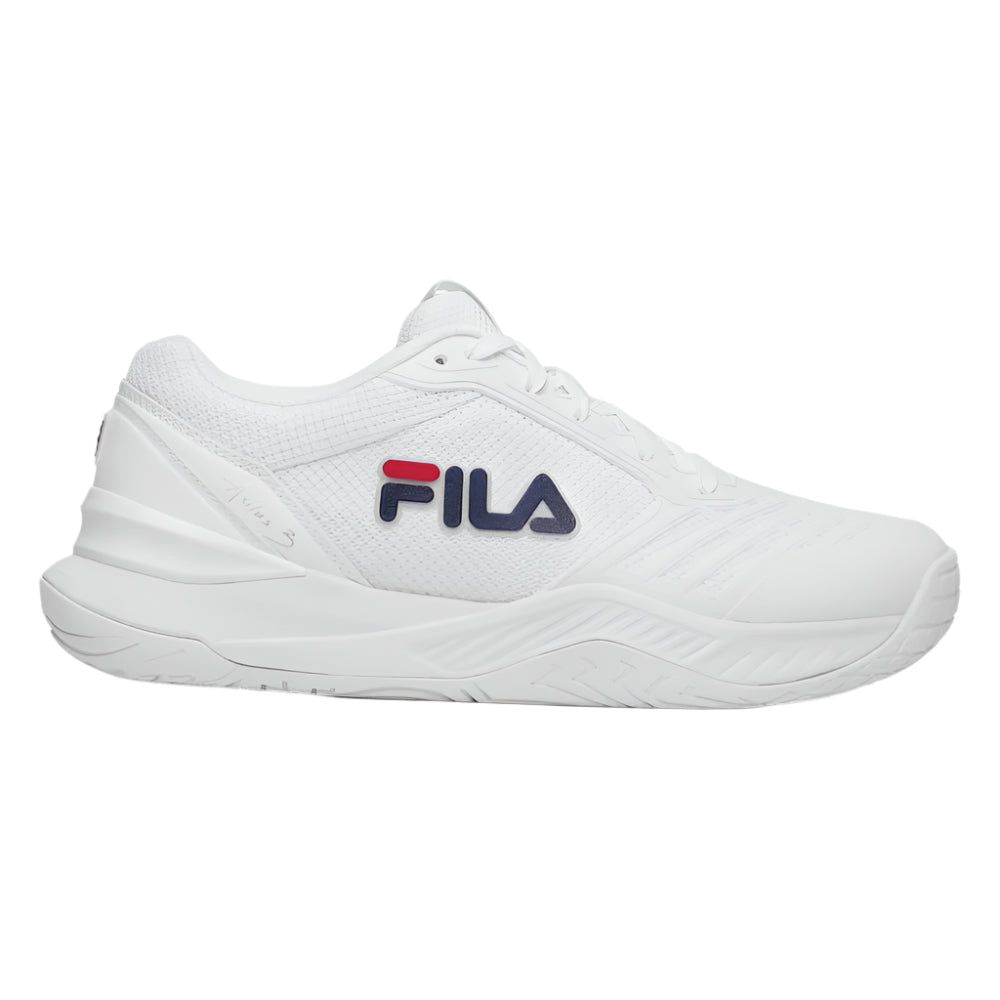 Fila Axilus 3 Women's Tennis Shoe (White/Navy) - RacquetGuys.ca