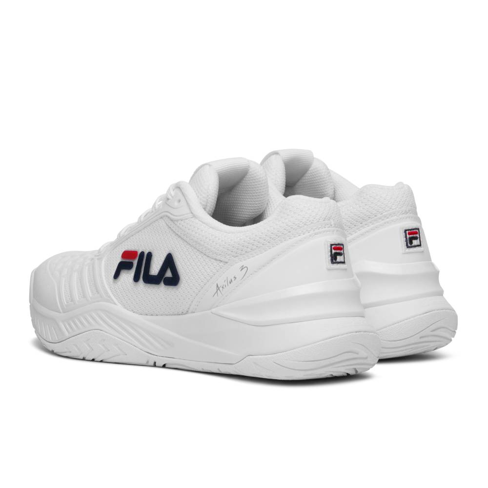 Fila Axilus 3 Women's Tennis Shoe (White/Navy) - RacquetGuys.ca