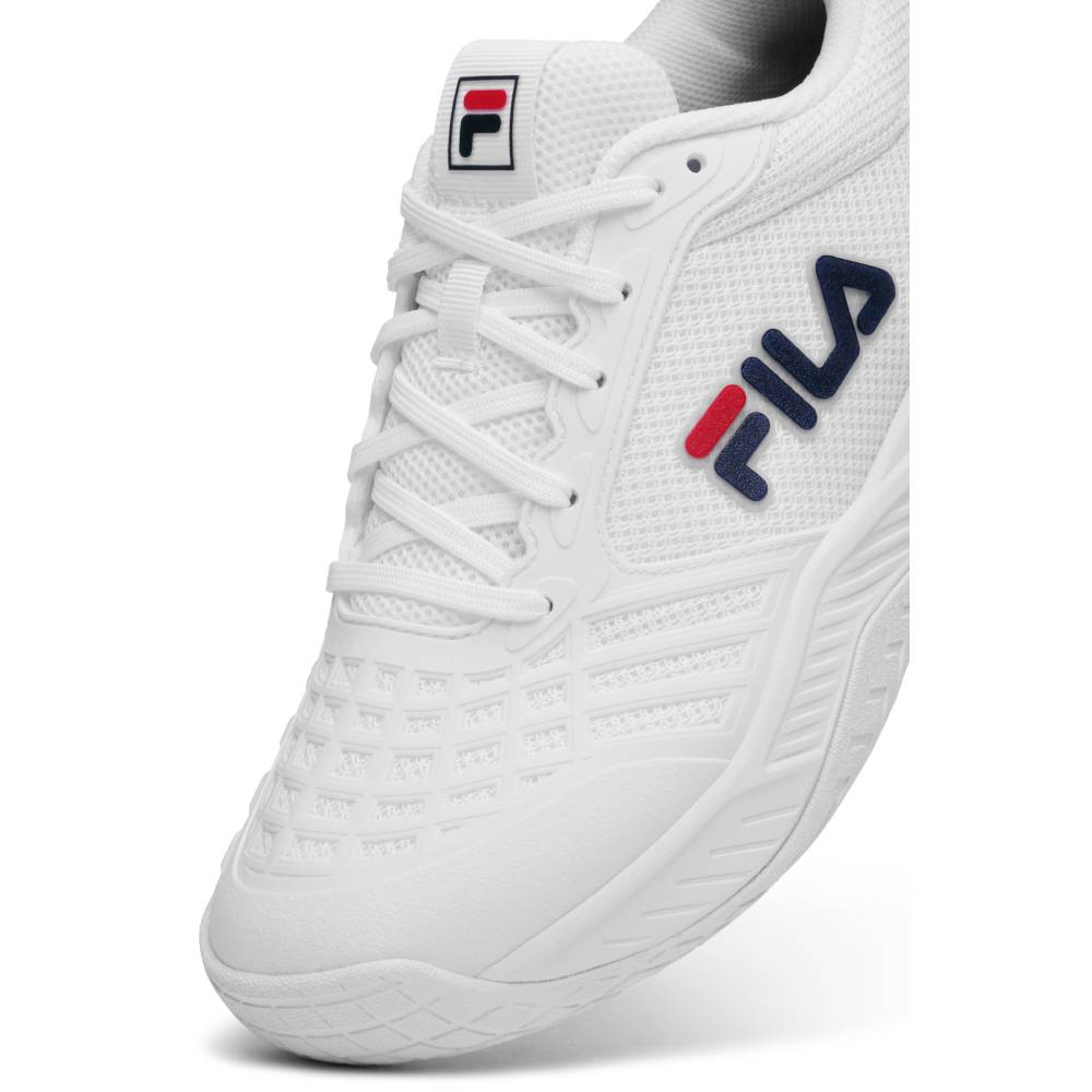 Fila Axilus 3 Women's Tennis Shoe (White/Navy) - RacquetGuys.ca
