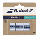 Babolat Pro Tour Overgrip 2.0 3 Pack (White) - RacquetGuys.ca