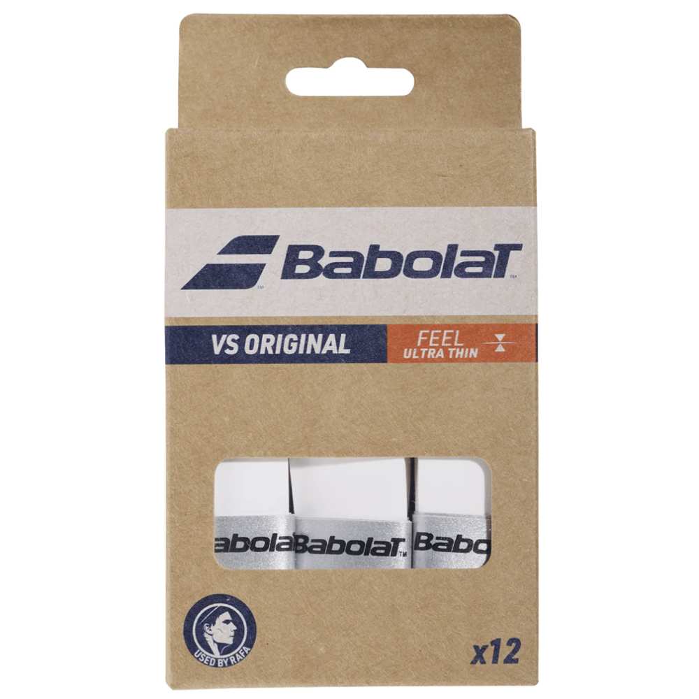 Babolat VS Original Overgrip 12 Pack (White) - RacquetGuys.ca